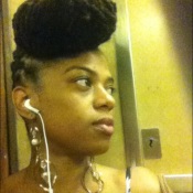 2011: On the train sporting my Mohawk.