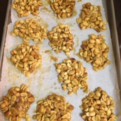 My homemade Vincy-style nut cakes aka peanut brittle.