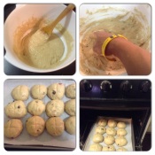 My homemade Caribbean cross buns in the making.